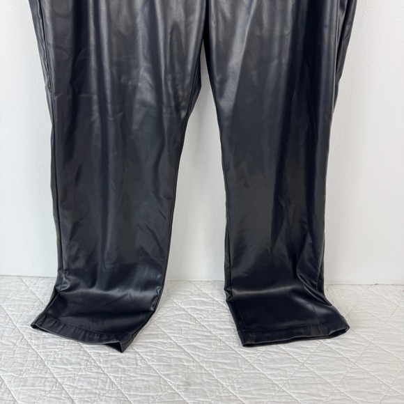 Mode of One Mens Relaxed Fit Faux Leather Pull On Pants Deep Black L 100199538MN - Picture 10 of 15